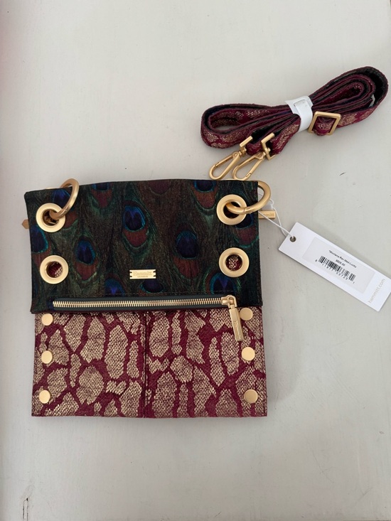 Hammitt Handbags - Hammitt Peacock Flap & Burgundy Snake-Texture Crossbody